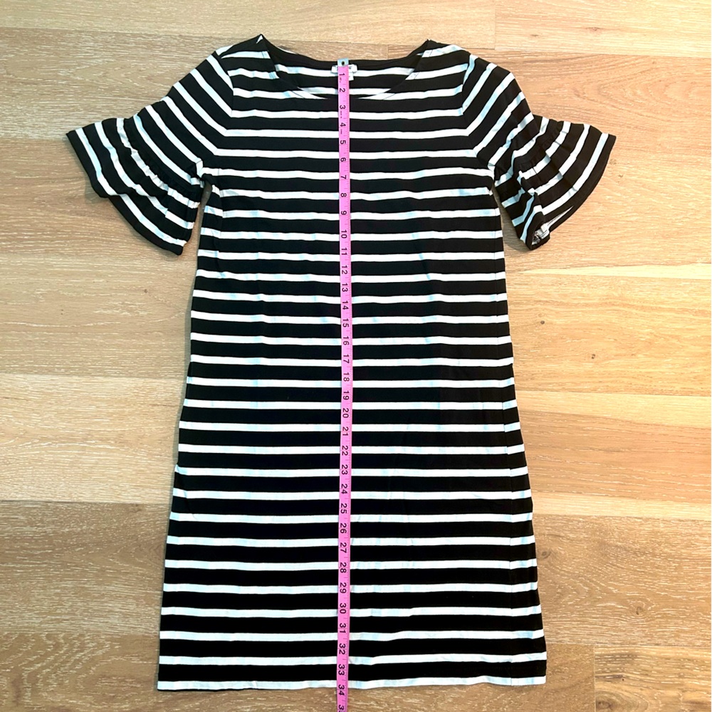 J.‎ Crew black and white striped dress size small